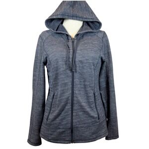 Talbots Full Zip Hoodie Jacket Heathered Gray Cotton Blend Activewear Women's M